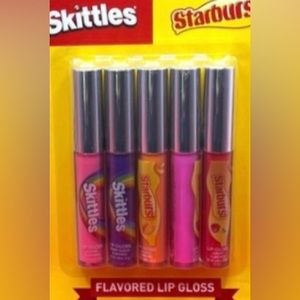 NEW! 5 pc. Skittles Starburst flavored lipgloss set!